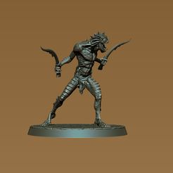 dagon1a.jpg Archivo STL Deep one en 1:24 ( con cuchillos )・Diseño de impresión en 3D para descargar