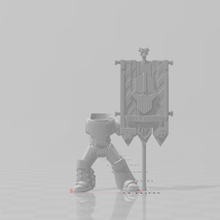 1.png STL file Iron Warriors 4th Legion banner・Design to download and 3D print