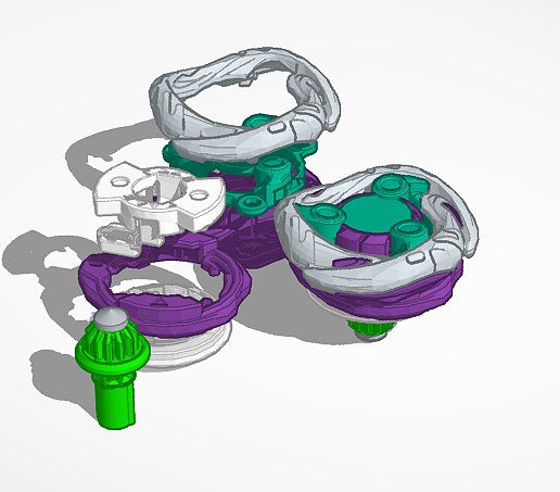 🆒 Beyblade UX Shinobi Shadow/1-80/MN・Free STL File for 3D printing・Cults