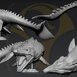 00.jpg STL-Datei Mosasaurus・Modell zum Herunterladen und 3D-Drucken