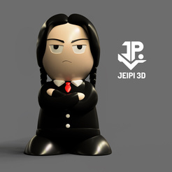 230211_FEBRERO_001.png STL-Datei MERLINA ADDAMS_ADDAMS_CHIBI・3D-druckbare Vorlage zum herunterladen