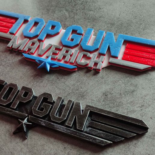 STL file Top Gun &Top Gun Maverick Logo 🔝 ・3D print object to download ...
