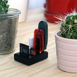 Modéle 1.jpg Free STL file MINI HOLDER - USB・3D print design to download