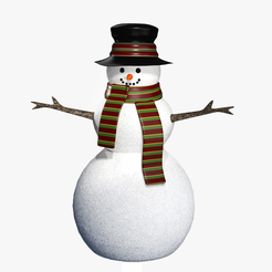 portada.png Fichier OBJ SNOWMAN Modèle 3D - Obj - FbX - 3d PRINTING - 3D PROJECT - GAME READY・Idée pour impression 3D à télécharger