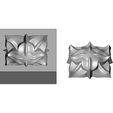 Mold-4-Leaf-Cruciform-Corola-Rosette-Flower-02.jpg Corola flower relief and mold 3D print model