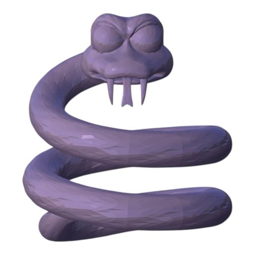 3DDump_Coily_Qbert_Organic_Hero.jpeg Coily (Q*bert) - Impression 3D 2-Pack : Base plate + Pose de saut organique | Diorama arcade rétro