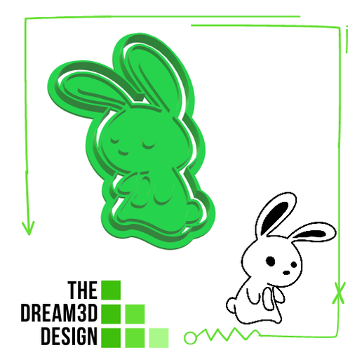 COOKIE CUTTER EASTER BUNNY/ EASTER COOKIE CUTTER 3D model