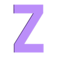 Z.stl 3D UK Number Plate Text