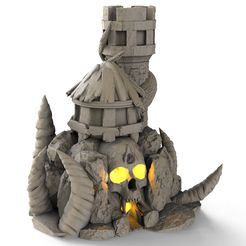 3.1.jpg Fantasy Middles Ages  Architecture - Skull tower
