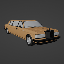 1.png Archivo STL Rolls Royce Silver Spirit Limo 1990・Modelo para descargar y imprimir en 3D