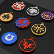 3.png Warhammer Faction Medals / Keychains Collection (9 Emblems STL)
