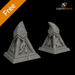 Underdark-Portal-Pillars-FREE-Thumbnail-V1.jpg Free STL file LegendGames FREE Drow Spider Fang Obelisk・3D printable model to download, LegendGames