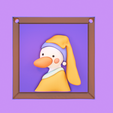 IMG_0058.png (Duck) girl with a pearl earring - Cute 3d Vermeer's Painting frame