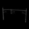 catenaire Portique 3v 3D.jpg STL file Catenary 25kv pole and Ho lines・Model to download and 3D print