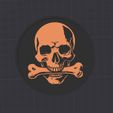 Shop2.jpg Skull coaster with bone motif