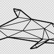 golfinho.png Animals Geometric 2d - 34 Models Wall