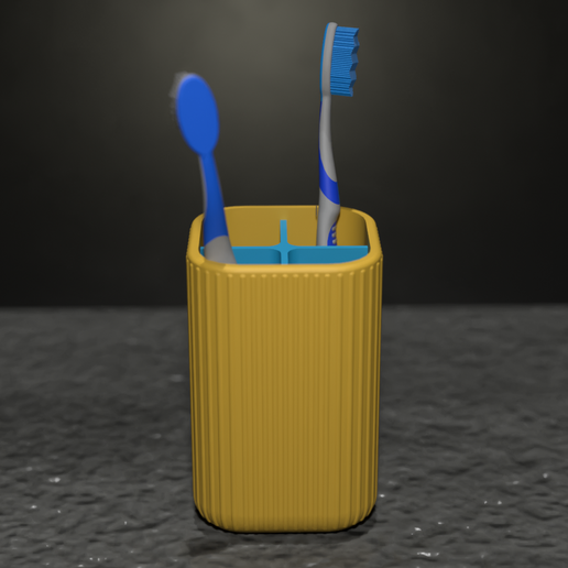 🪥 Modular Toothbrush Holder with Water Collection Tray – 3‑Part Design ...
