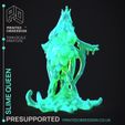 slime-queen-4.jpg Slime Queen - The Gelatinous Queen - PRESUPPORTED - Illustrated and Stats - 32mm scale