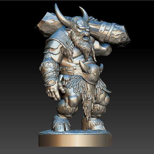 YUIKUJ.png Horned Goat Warlord – Ultra‑Detailed 3D Printable Fantasy Beast Warrior