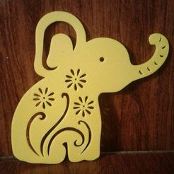 001-3.jpg Datei STL ELEPHANT Baby Shawer decoration, souvenir (Elephant 2D)・Modell für 3D-Druck zum herunterladen, sergiomdp01