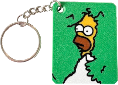 Luan Wooden Simpsons Keychain Homer Simpson 