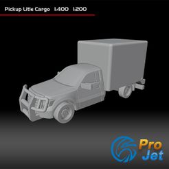 Pickup Litle Cargo 1:'400 1200 STL file Pickup Litle Cargo GSE 1:600 1:500 1:500 1:400 1:200・3D printable model to download, ProJet