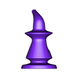 Wizard_Club_M.stl Wizard Chess Piece