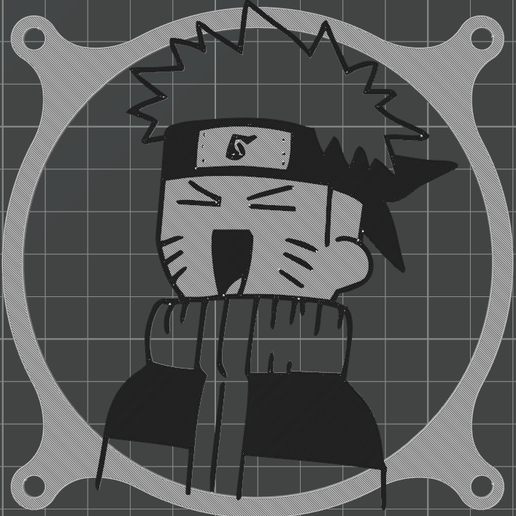 FAN COVER NARUTO FAN COVER FAN GRILL 120MM