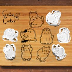 zusammen.jpg Fichier 3D cats 2 Cookie Cutter・Objet imprimable en 3D à télécharger, CactusCookies