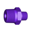 rhn_12_6n.stl Reducing pipe hex nipple pipe fitting 3/4" NPT to 3/8" NPT