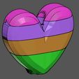 3D_View.jpg Free STL file Heart Box for Valentine's Day・Template to download and 3D print