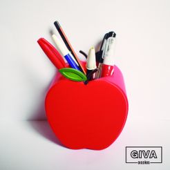 214.jpg Archivo STL Lapicero manzana・Idea de impresión 3D para descargar