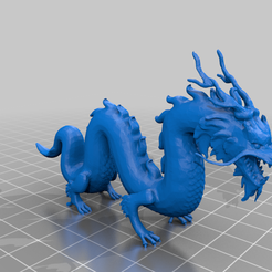 Chinese_Dragon-lopoly.png Archivo STL gratis Dragón Chino Miniatura - archivo pequeño / reparado - sin plato・Modelo imprimible en 3D para descargar