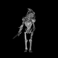 ZBrush-Document.jpg Fichier STL Squelette de flammes - DnD tabletop Miniature・Plan imprimable en 3D à télécharger