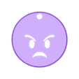 Angry emoji keychain.stl Angry Emoji Keychain