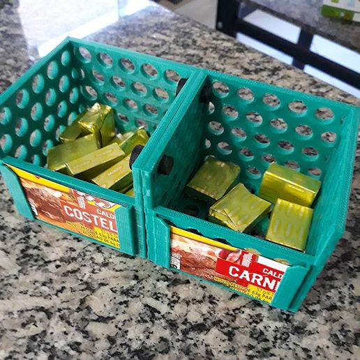 Modular Bouillon Cubes Dispenser - Porta Caldo em cubo - 3D model önizlemesi