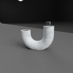Candle-Stand.jpg STL file Modern abstract candlestick & vase U shape・3D printer design to download