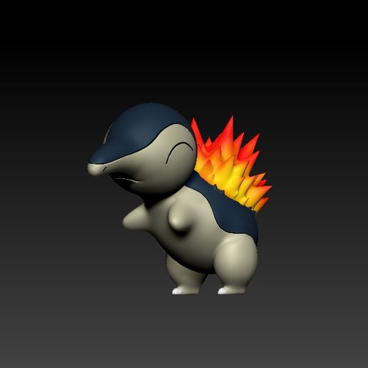 Download Stl File Pokemon Cyndaquil • 3d Printer Template ・ Cults