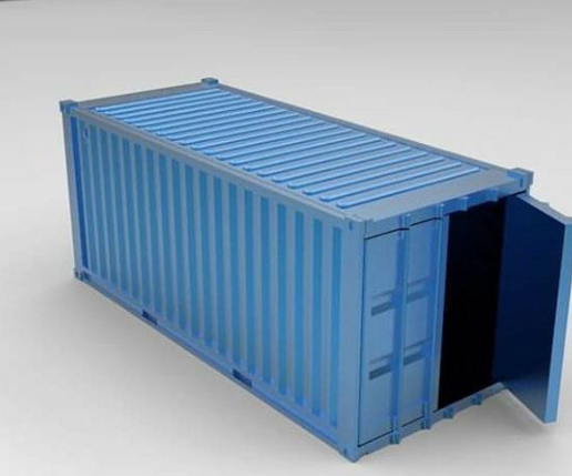 Cargo Sea Container 6m 20 feet - 3D model önizlemesi