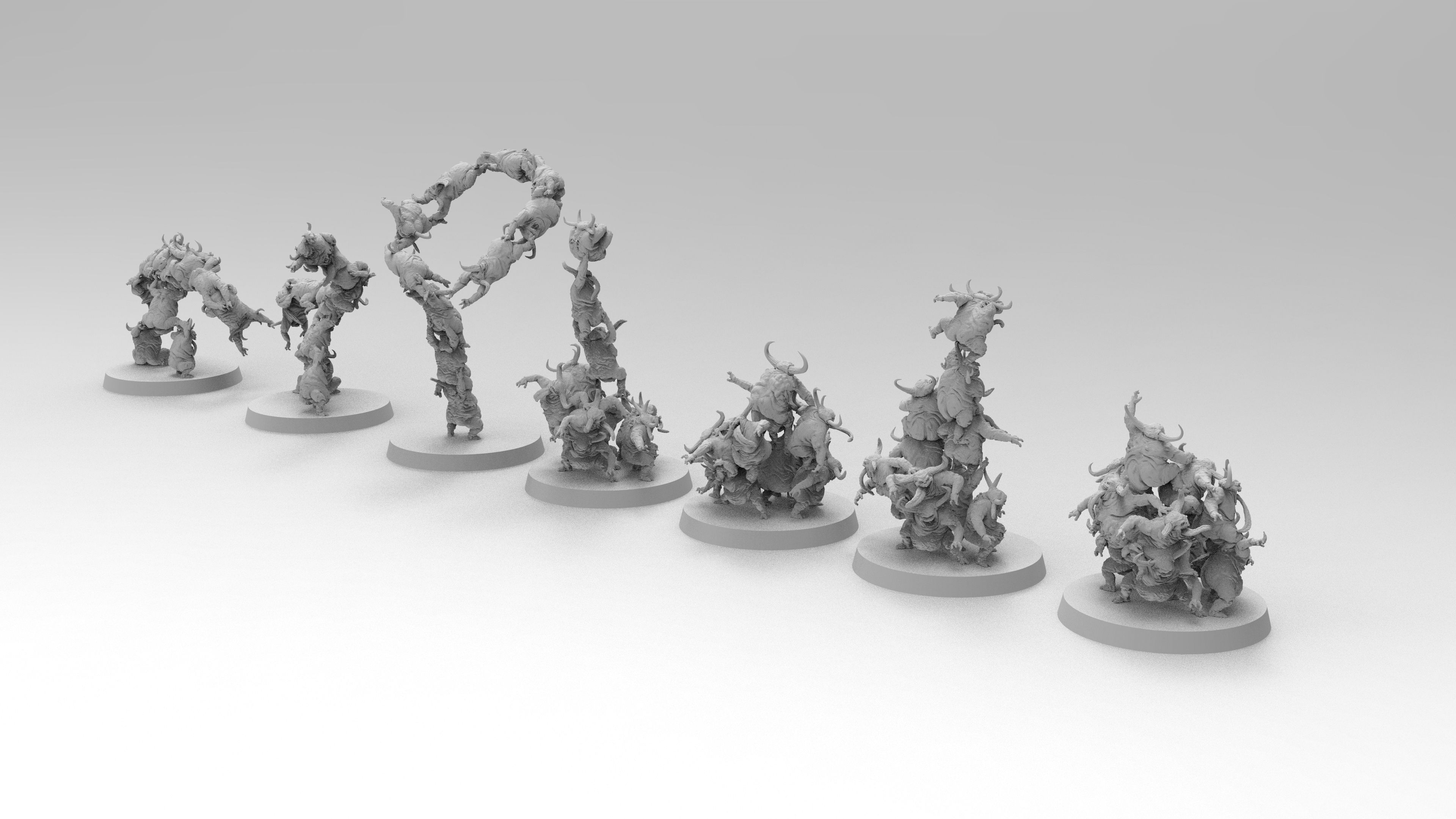 Lined-up-4.jpg Free STL file Plagueling Swarms・Design to download and 3D print, EmanG
