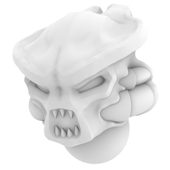 Chaos-Square-style-demon-helmet-2.png STL file Voidwalker Chaos Marine Helmet・3D printing idea to download
