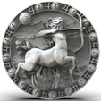 Sagittarius.png 3D Model STL File for CNC Router Laser & 3D Printer 12 Zodiac Signs