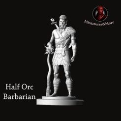 Mezzorco-Barbaro-fronte.jpg Miniature Half Orc Barbarian
