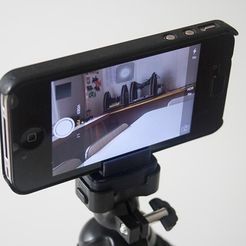 TripodeIPhone04.jpg Free STL file IPhone4 holder for flexible mini tripod・Template to download and 3D print, Costantino