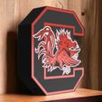 South-Carolina-Gamecocks-Football-Team.jpg South Carolina Gamecocks Football Team Lightbox - Multi-Color 3D Design Files - pre-sliced for BambuLab Printers