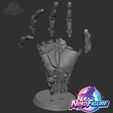 Cyberhand_21.jpg Cyberpunk Hand Statue Figurine stl printable collectable