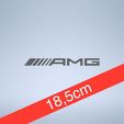 18,5.jpg 185mm 7,28" Mercedes-AMG trunk logo emblem badge