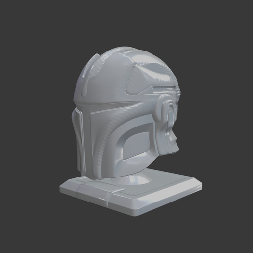 Mandalorian Helmet – High-Detail Star Warrior Cosplay STL - 3D model önizlemesi