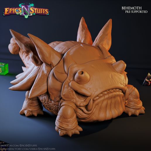🔥 Behemoth, Breath of Fire III Miniature, Pre-Supported・ 3D File for 3D ...