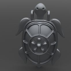 pendentif_tortue.JPG STL file turtle pendant・3D printable model to download